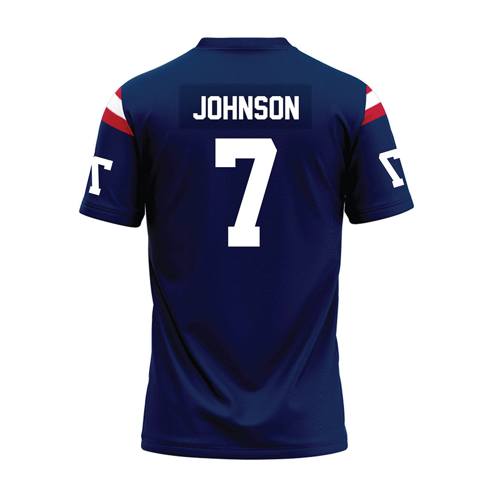 FAU - NCAA Football : George Johnson - Blue Premium Football Jersey