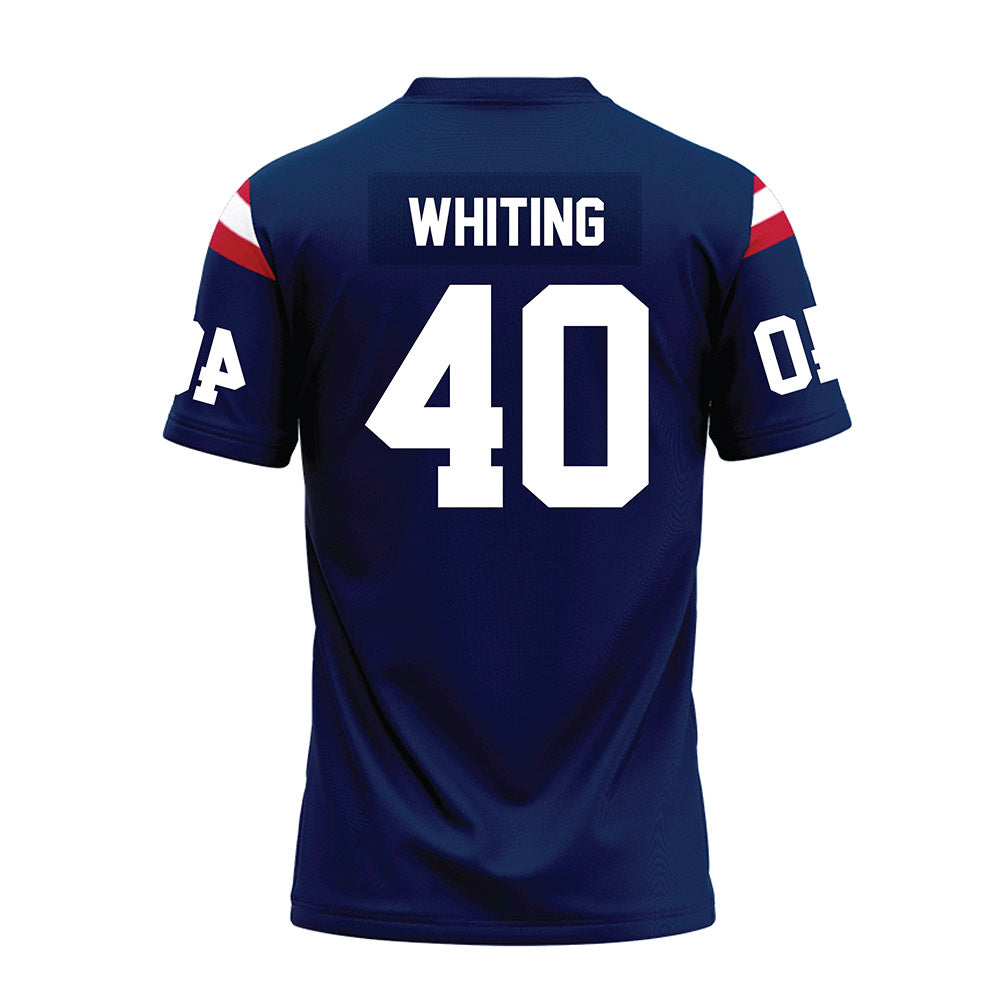 FAU - NCAA Football : Luke Whiting - Blue Premium Football Jersey