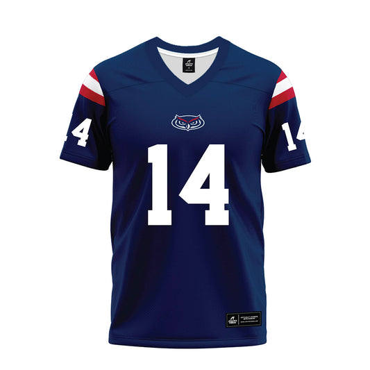 FAU - NCAA Football : Tycoolhilll Luman - Blue Premium Football Jersey-0