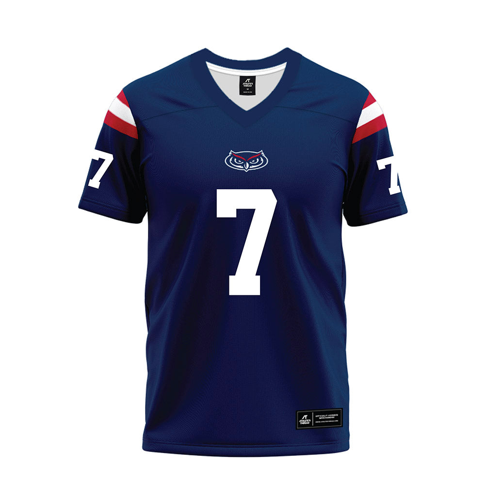 FAU - NCAA Football : George Johnson - Blue Premium Football Jersey