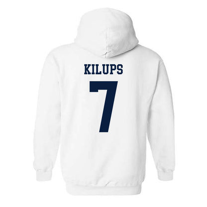 Oral Roberts - NCAA Men's Basketball : Martins Kilups - Classic Shersey Hooded Sweatshirt-1