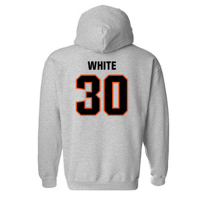 Oklahoma State - NCAA Football : Trip White - Classic Shersey Hooded Sweatshirt-1