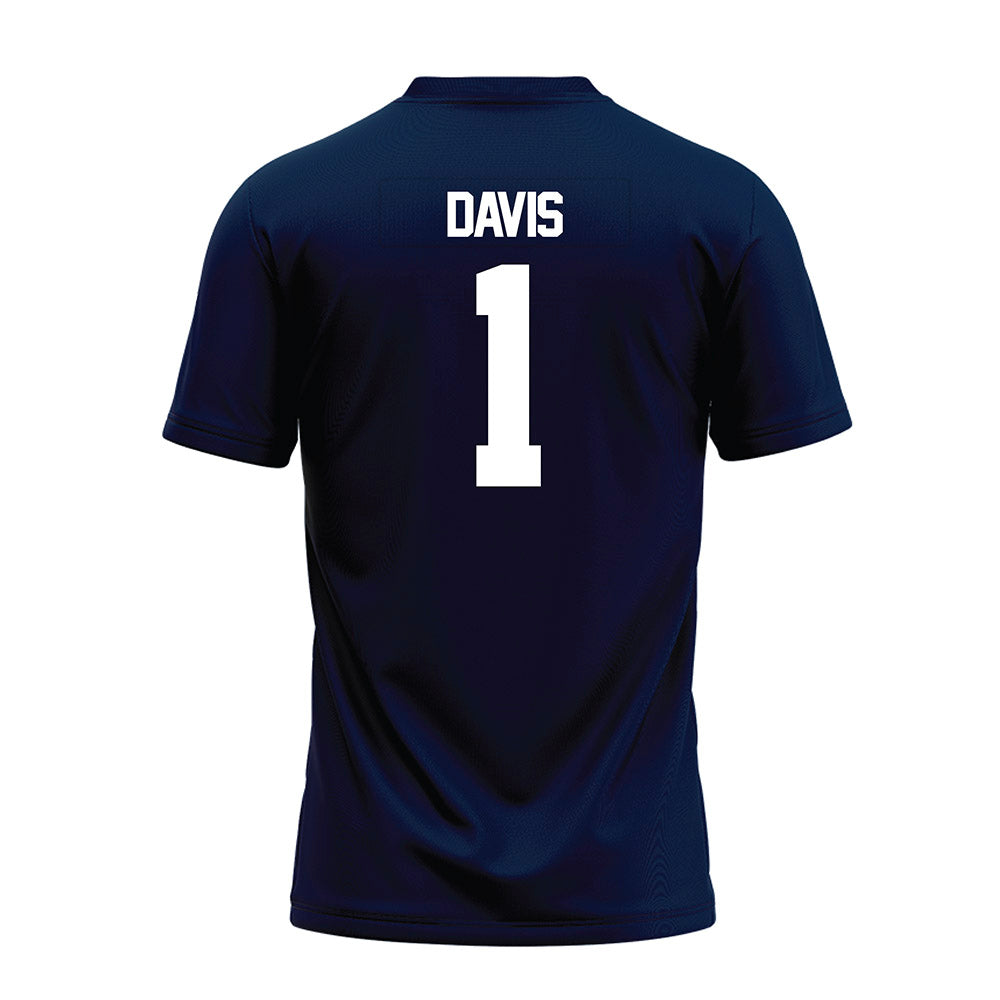 Georgia Southern - NCAA Football : Jayden Davis - Navy Premium Football Jersey-1