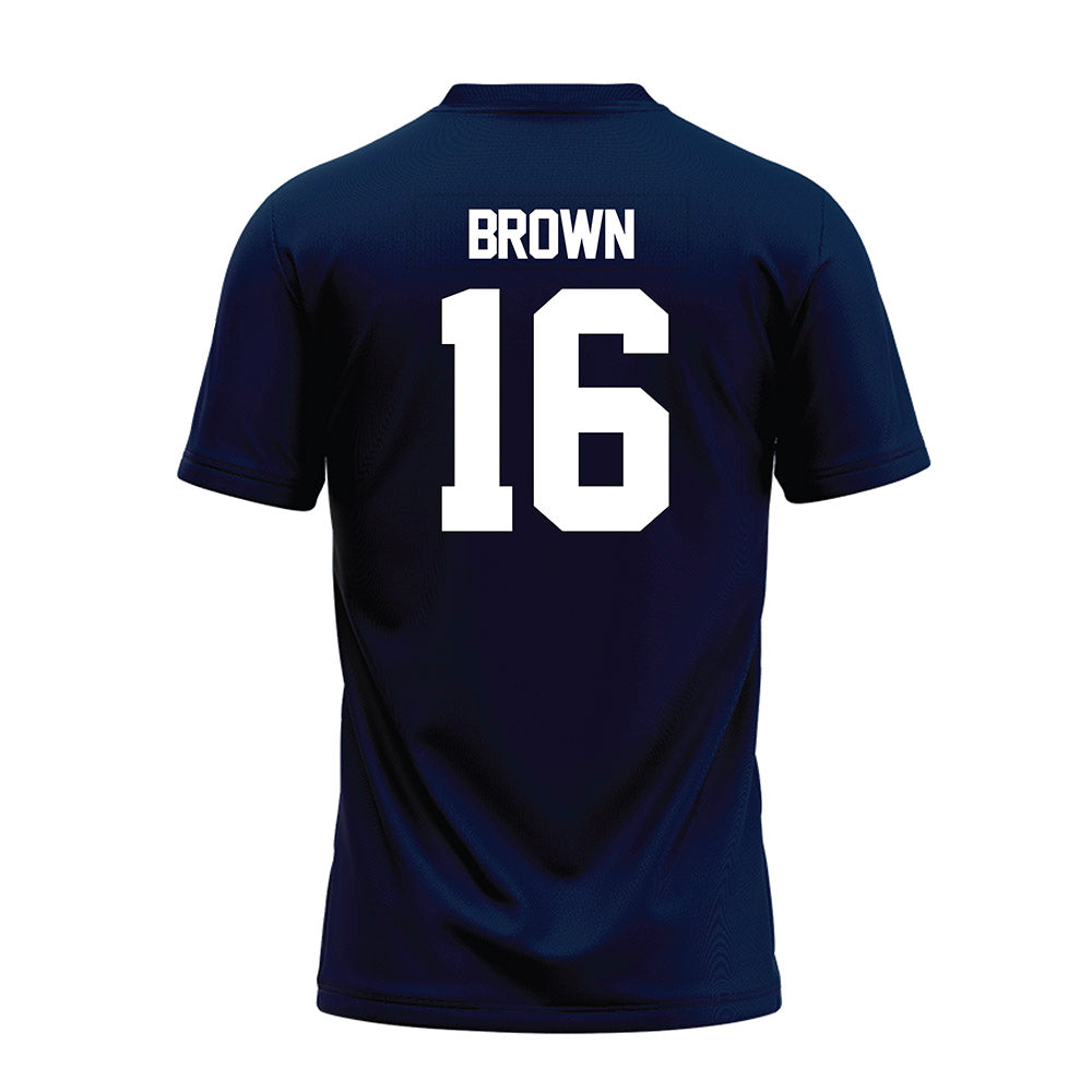 Georgia Southern - NCAA Football : Ahmad Brown - Navy Premium Football Jersey-1