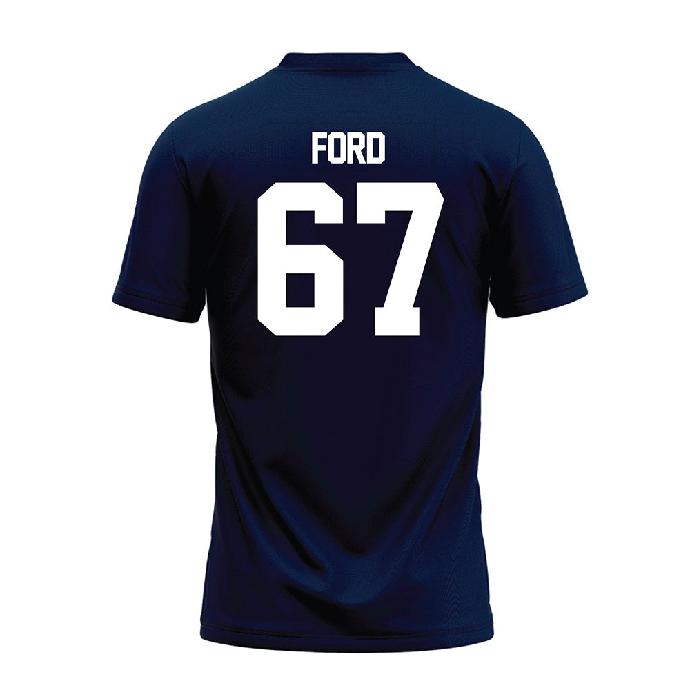 Georgia Southern - NCAA Football : Josh Ford - Navy Premium Football Jersey-1