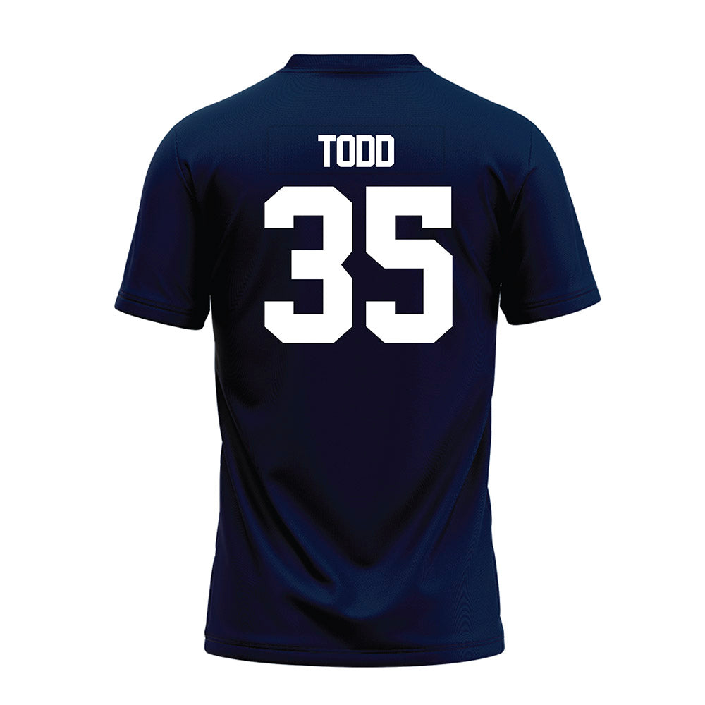 Georgia Southern - NCAA Football : Taeo Todd - Navy Premium Football Jersey-1
