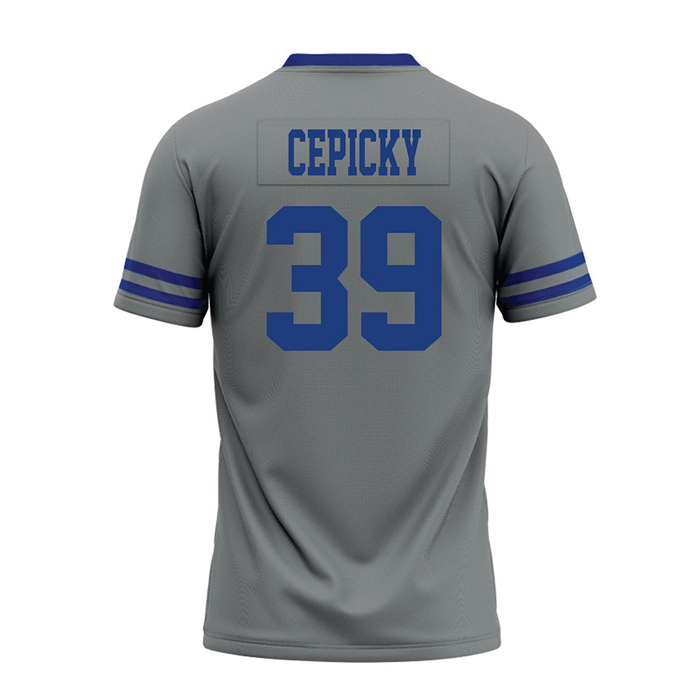 Memphis - NCAA Football : Gabriel Cepicky - Grey Premium Football Jersey-1