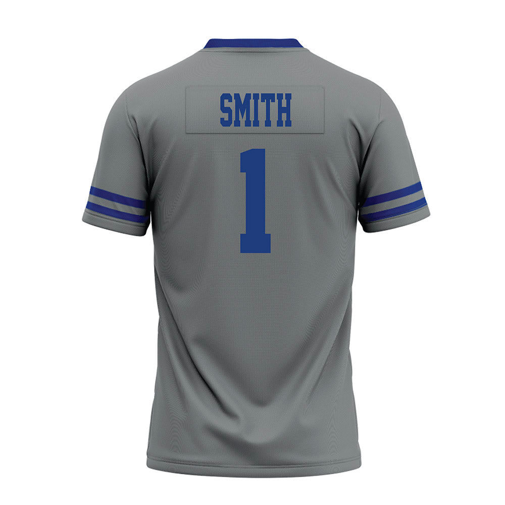 Memphis - NCAA Football : CJ Smith - Grey Premium Football Jersey-1