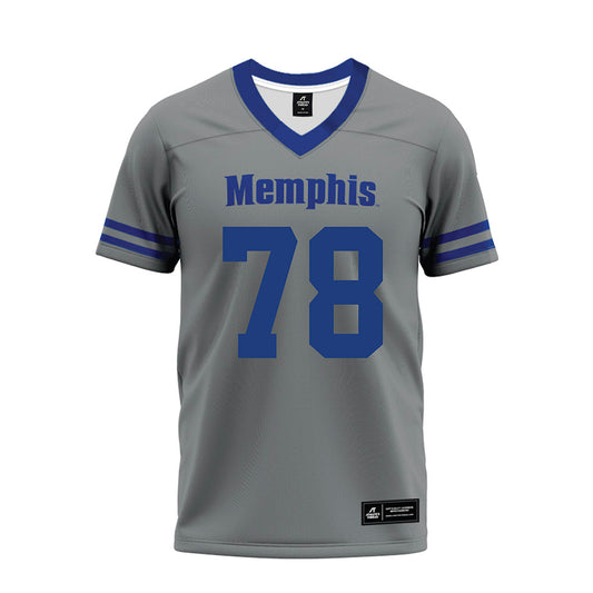 Memphis - NCAA Football : Travis Burke - Grey Premium Football Jersey-0