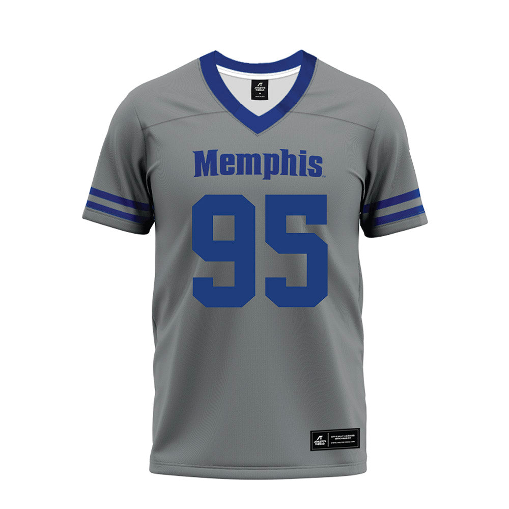 Memphis - NCAA Football : Kavion Benton - Grey Premium Football Jersey-0