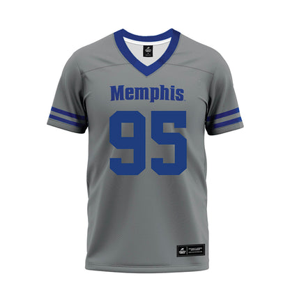 Memphis - NCAA Football : Kavion Benton - Grey Premium Football Jersey-0