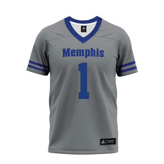 Memphis - NCAA Football : Omarion Cooper - Grey Premium Football Jersey-0