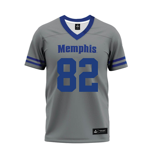 Memphis - NCAA Football : Justice Spann - Grey Premium Football Jersey-0