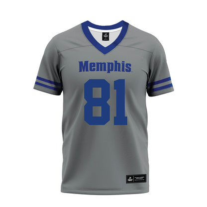 Memphis - NCAA Football : Luke Logan - Grey Premium Football Jersey