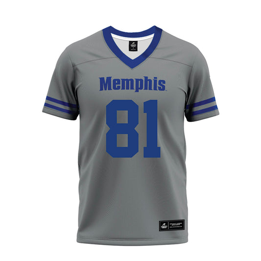 Memphis - NCAA Football : Luke Logan - Grey Premium Football Jersey