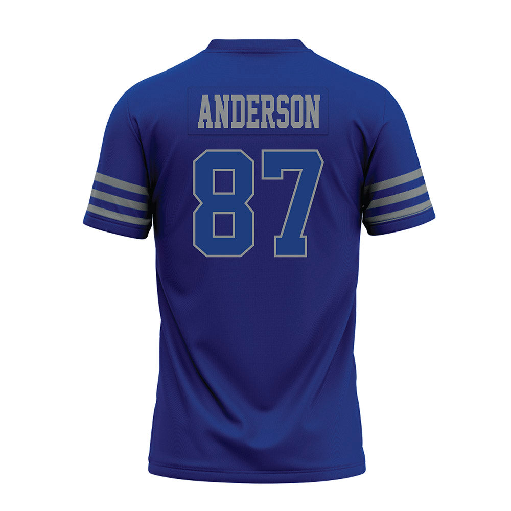 Memphis - NCAA Football : Bryce Anderson - Blue Premium Football Jersey-1