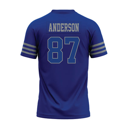 Memphis - NCAA Football : Bryce Anderson - Blue Premium Football Jersey-1