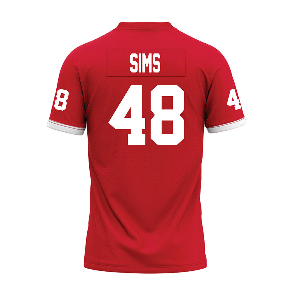 Louisiana - NCAA Football : Hunter Sims - Premium Football Jersey-1