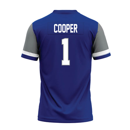 Memphis - NCAA Football : Omarion Cooper - Blue Premium Football Jersey-1