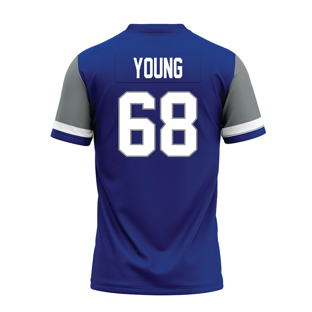 Memphis - NCAA Football : Jonathan Young - Blue Premium Football Jersey-1