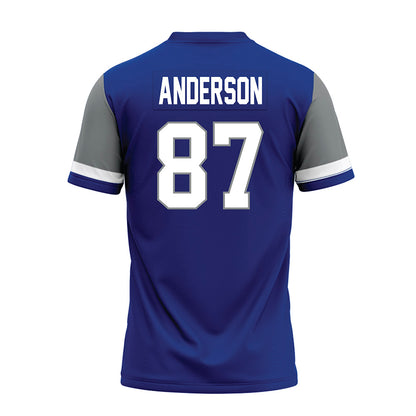 Memphis - NCAA Football : Bryce Anderson - Blue Premium Football Jersey-1