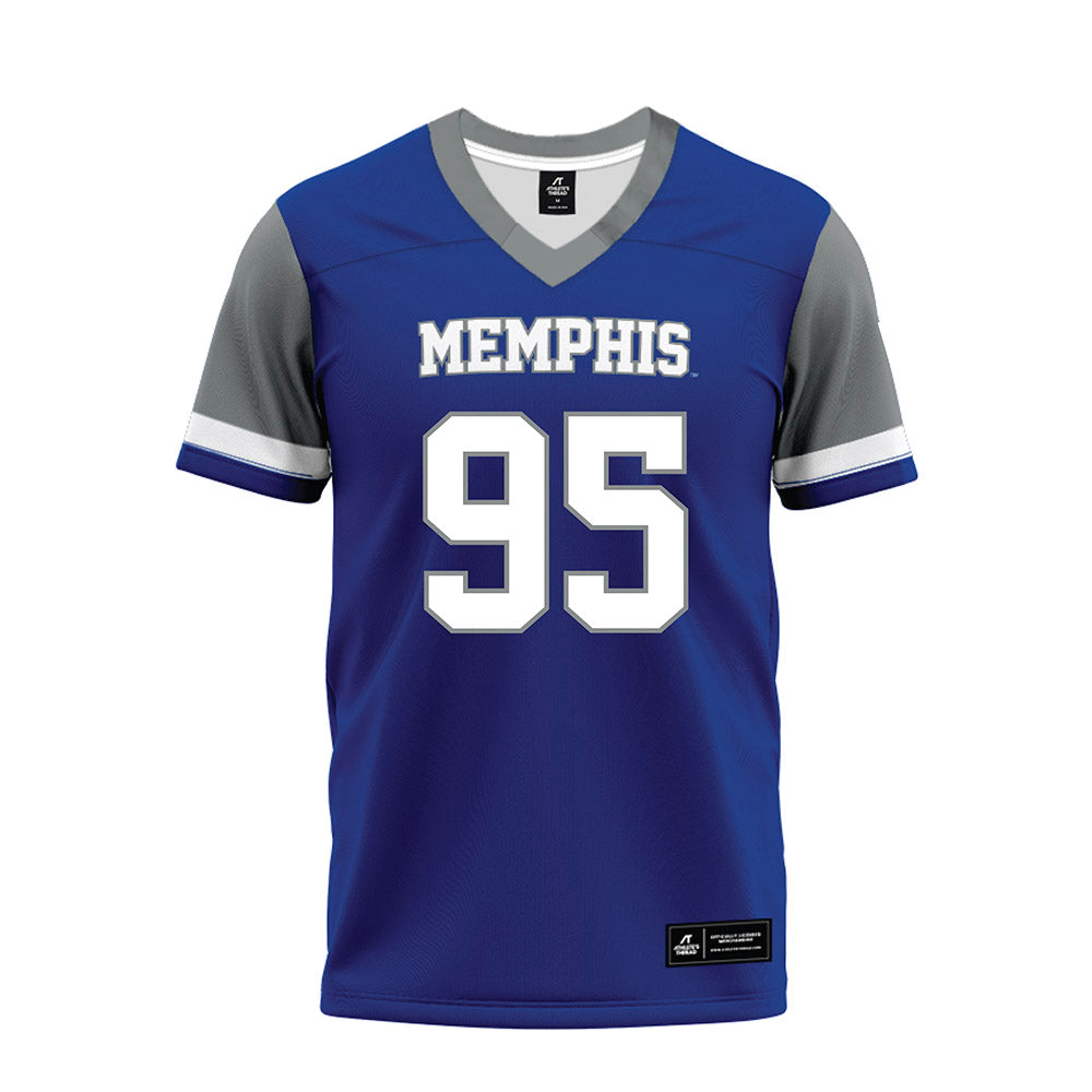 Memphis - NCAA Football : Kavion Benton - Blue Premium Football Jersey-0