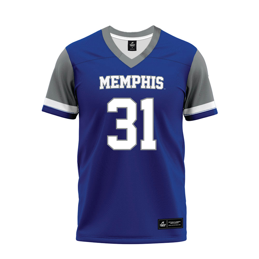 Memphis - NCAA Football : DeMarco Ward - Blue Premium Football Jersey-0