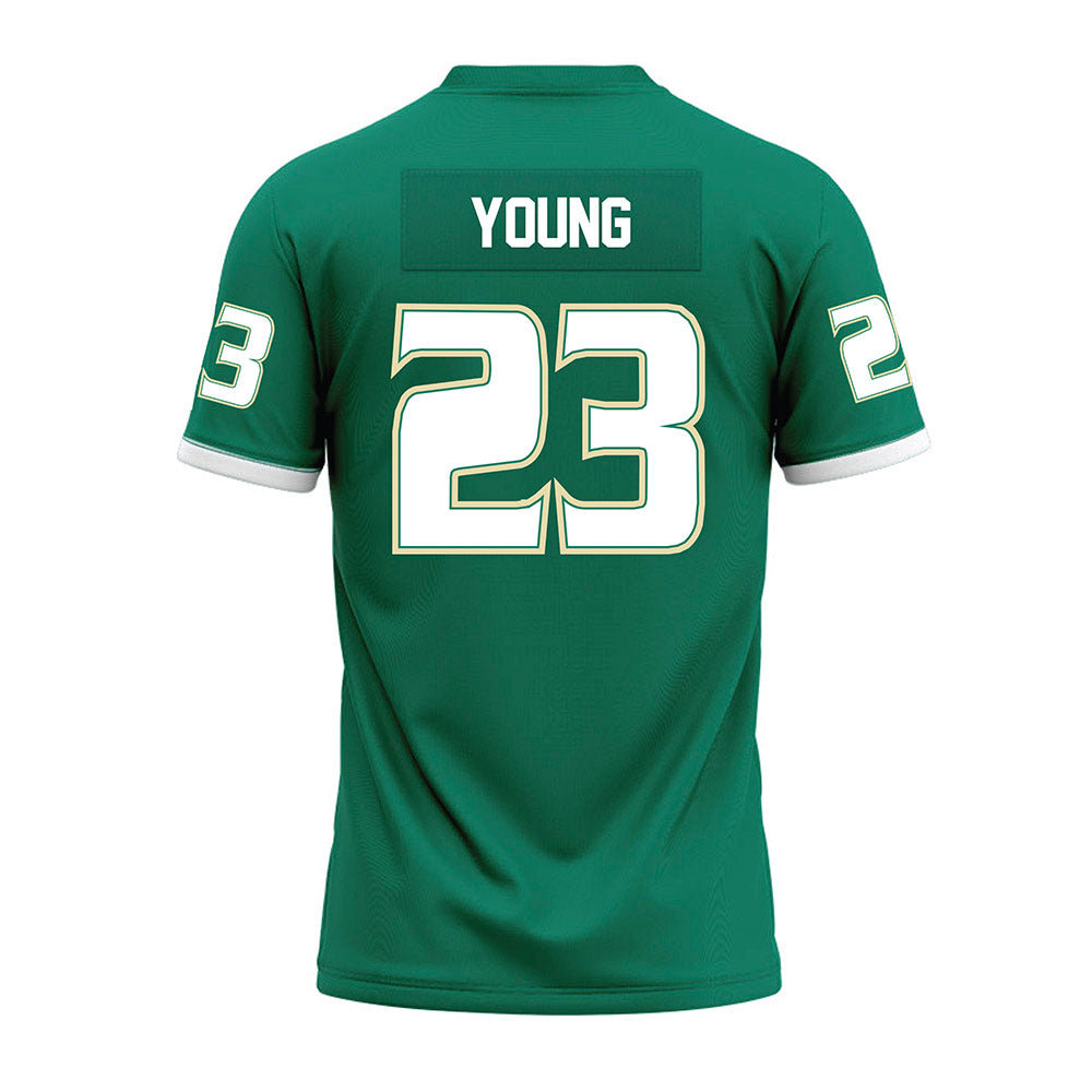 USF - NCAA Football : Yasias Young - Green Premium Football Jersey