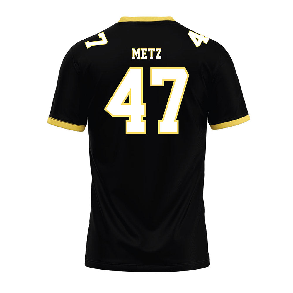PLU - NCAA Football : Ayden Metz - Black Premium Football Jersey-1