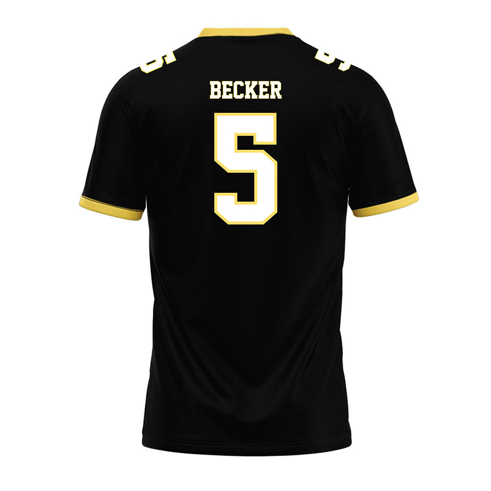 PLU - NCAA Football : Cole Becker - Black Premium Football Jersey-1