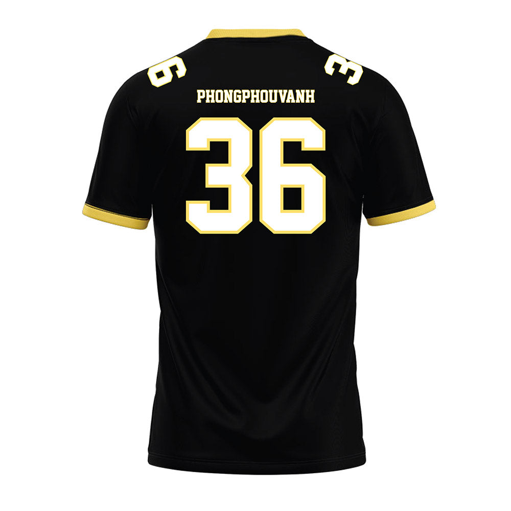 PLU - NCAA Football : Nathan Phongphouvanh - Black Premium Football Jersey