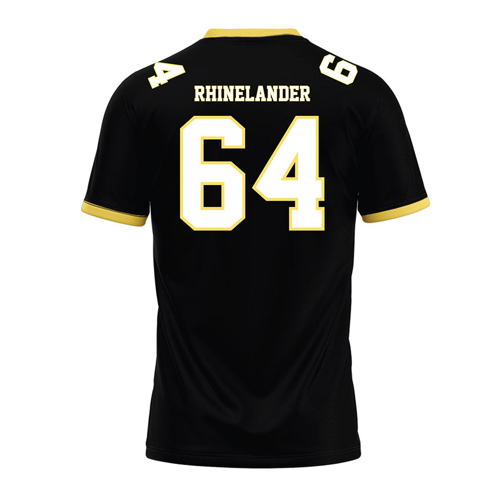 PLU - NCAA Football : Caleb Rhinelander - Black Premium Football Jersey