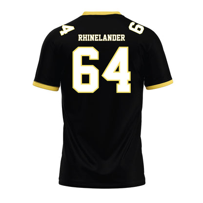 PLU - NCAA Football : Caleb Rhinelander - Black Premium Football Jersey