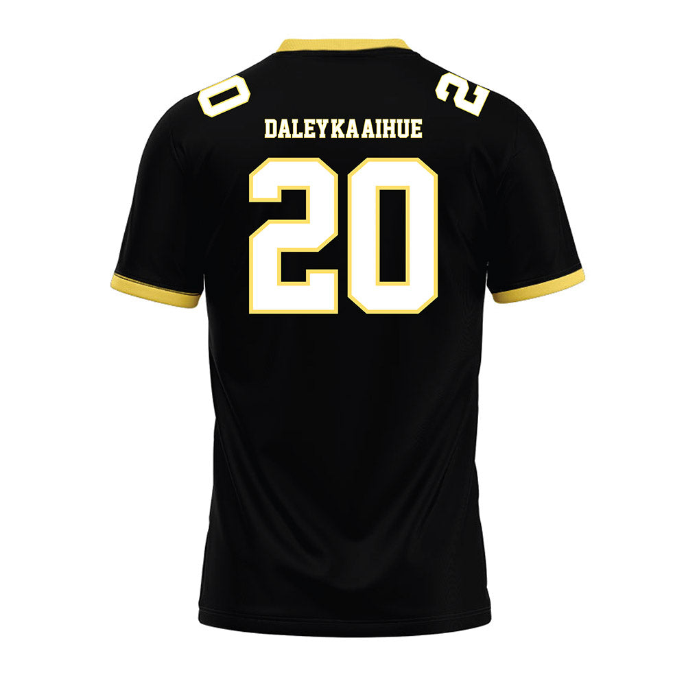 PLU - NCAA Football : Rixen Daley-Ka'aihue - Black Premium Football Jersey