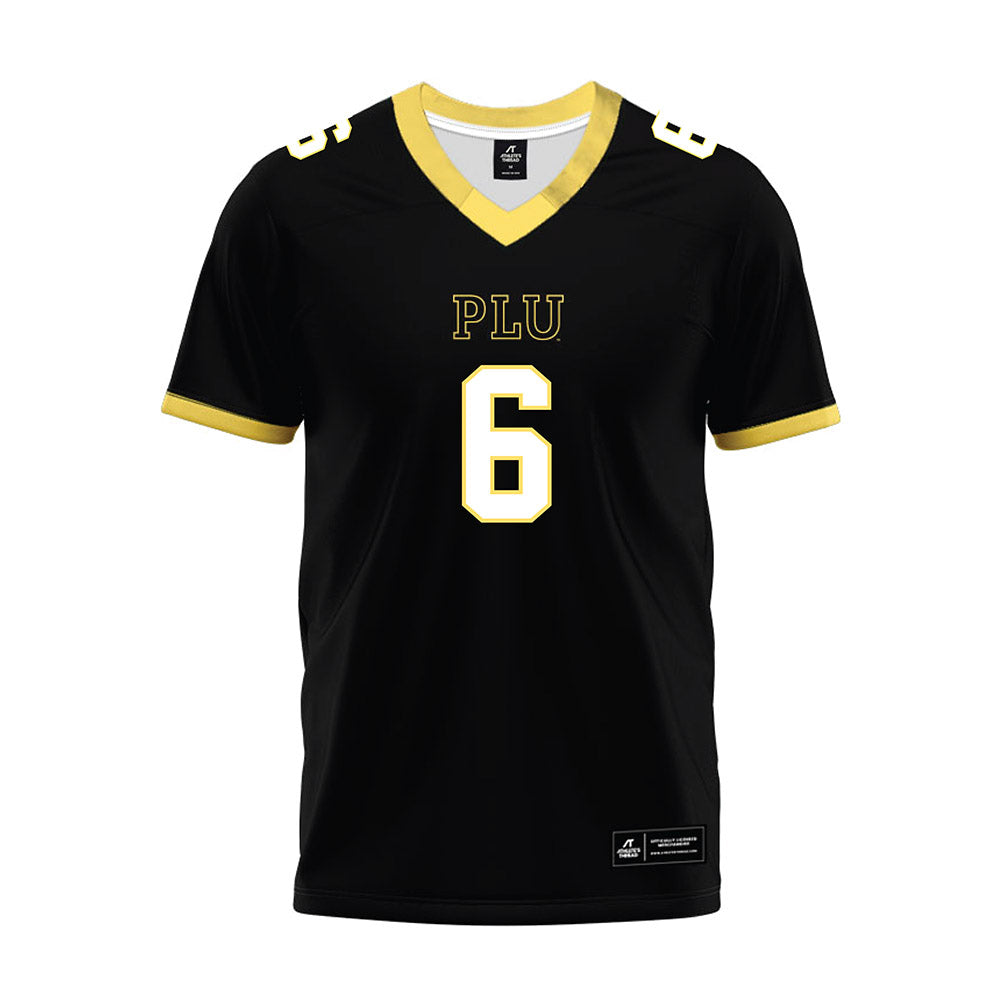 PLU - NCAA Football : Kaidyn Saleumsay - Black Premium Football Jersey-0