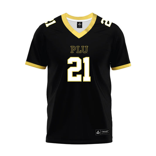 PLU - NCAA Football : Logan Villarreal - Black Premium Football Jersey-0