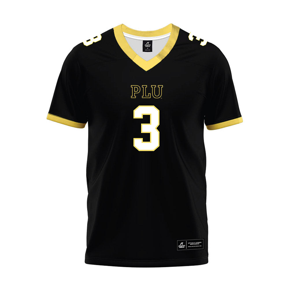 PLU - NCAA Football : Aiden Yost - Black Premium Football Jersey