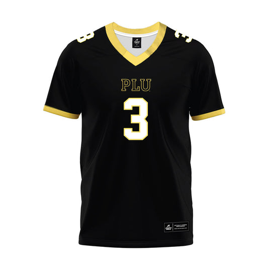 PLU - NCAA Football : Aiden Yost - Black Premium Football Jersey