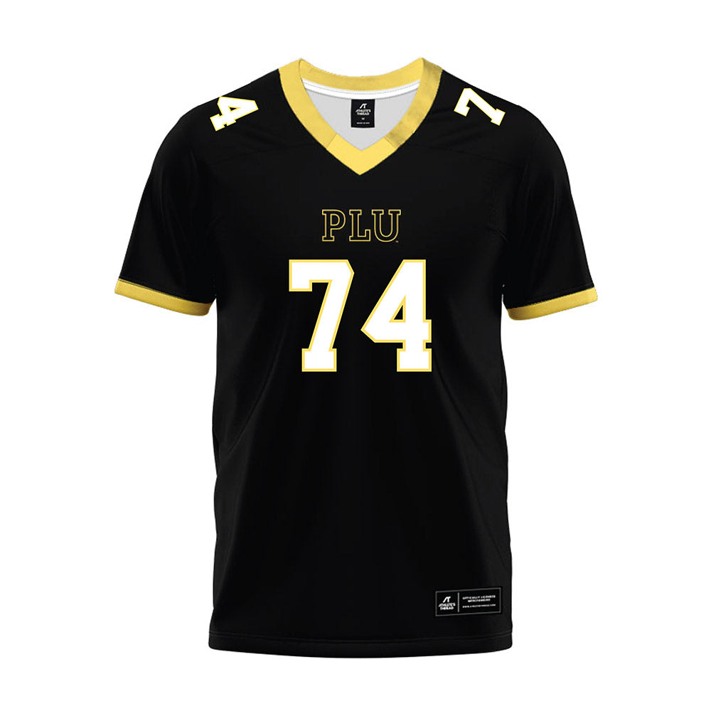 PLU - NCAA Football : Ethan Hall - Black Premium Football Jersey-0