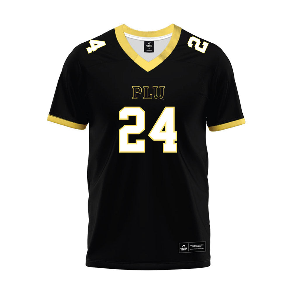 PLU - NCAA Football : Davyn Waters - Black Premium Football Jersey