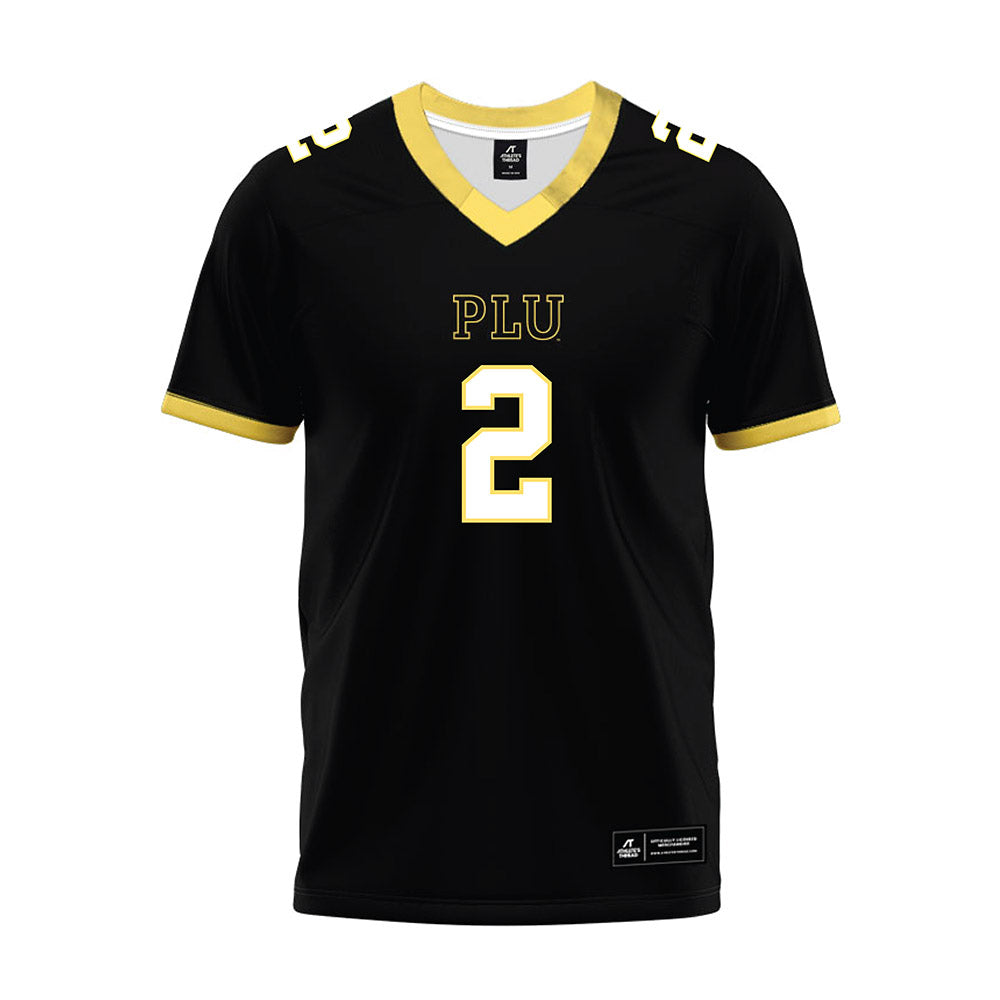 PLU - NCAA Football : Darius Chaffin - Black Premium Football Jersey-0