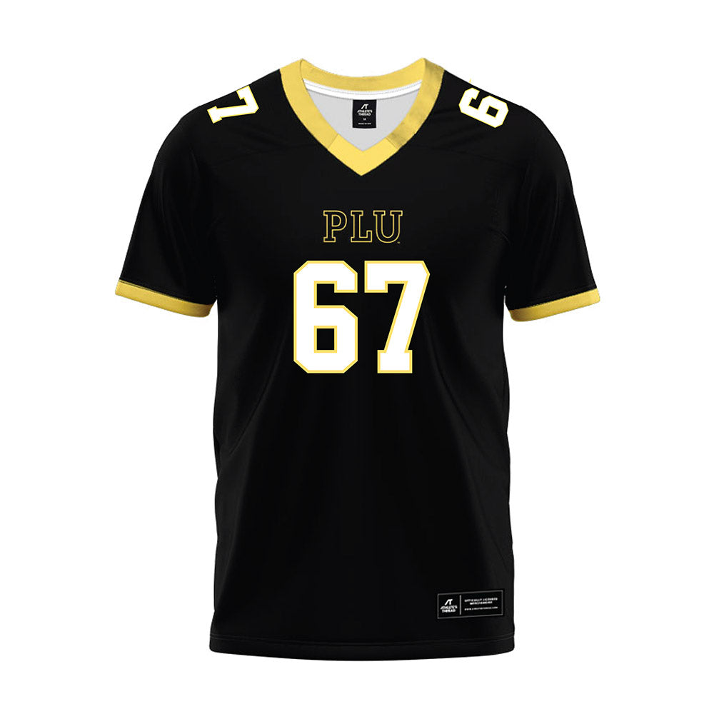 PLU - NCAA Football : Jacob Brown - Black Premium Football Jersey