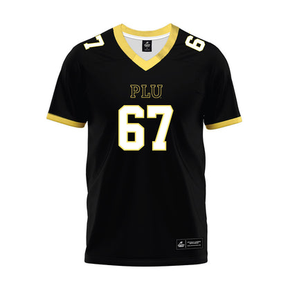 PLU - NCAA Football : Jacob Brown - Black Premium Football Jersey