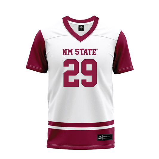 NMSU - NCAA Football : Rashad McKinley - White Premium Football Jersey