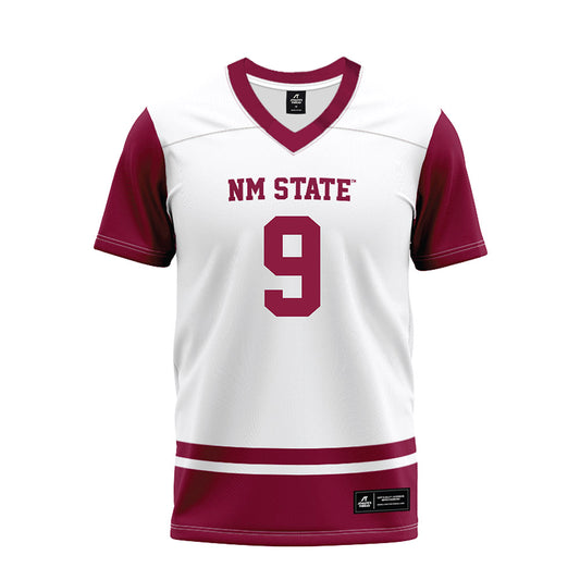NMSU - NCAA Football : Terrione Graves - White Premium Football Jersey-0