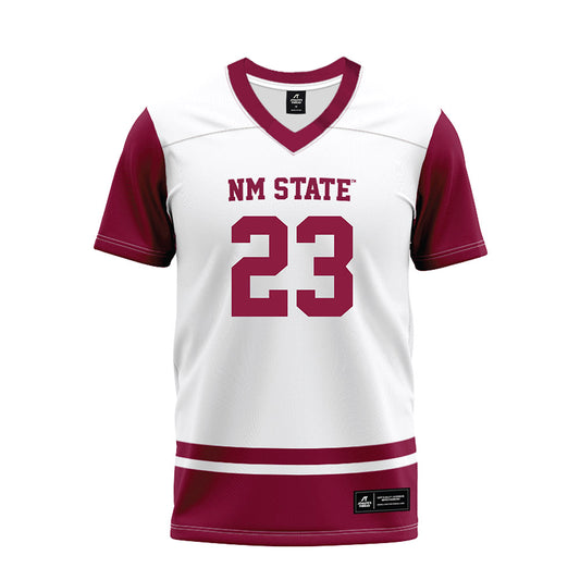 NMSU - NCAA Football : Stilton Mckelvey - White Premium Football Jersey-0