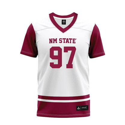 NMSU - NCAA Football : Henry Davis III - White Premium Football Jersey