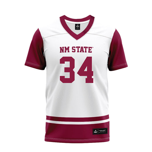 NMSU - NCAA Football : Zaiden Davis - White Premium Football Jersey-0