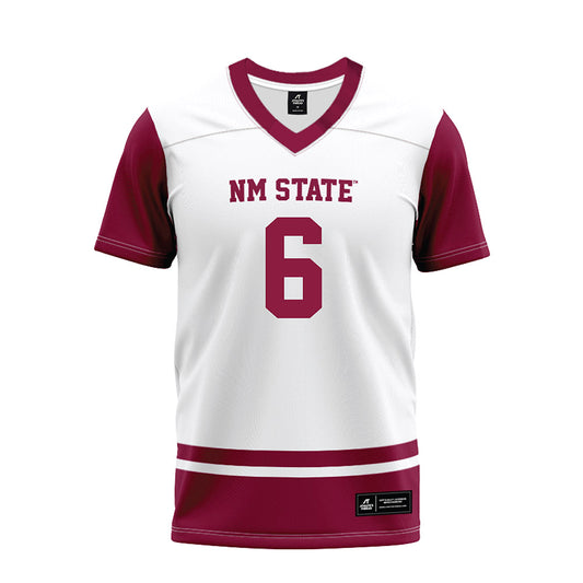 NMSU - NCAA Football : Jamall Thompson - White Premium Football Jersey-0