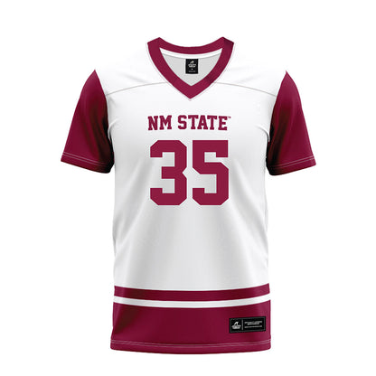 NMSU - NCAA Football : Tyler Martinez - White Premium Football Jersey-0